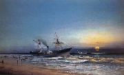 unknow artist tHE Blockade Runner Ashore oil painting reproduction